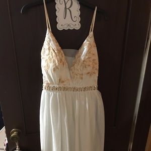 Cream colored prom dress